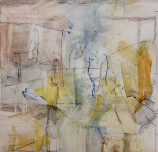 Ascending Yellows, Watercolour and pencil on sized paper, 42cm x 45cm 2012 by Vivienne Haig
