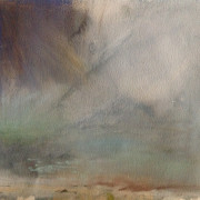 Encroaching mist, South Uist, Paste; on Paper, 25cm x 34cm 2013 by Vivienne Haig