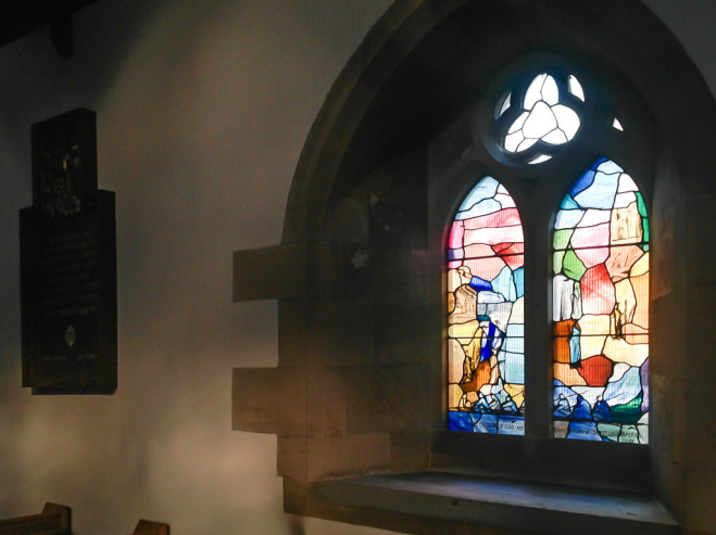 Stained Glass by Vivienne Haig, St Andrew's Scottish Episcopal Church, Kelso