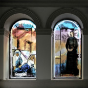 Lancet Window (detail), St. Patrick’s Catholic Church, Soho, London by Vivienne Haig